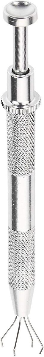 Sieradenpincet, Edelsteeninstelling, Diamantgrijper met Klauwen, Tandhouder Ophaalgereedschap, Piercingpincet voor Het Maken van Ambachtelijke Sieraden(Long)