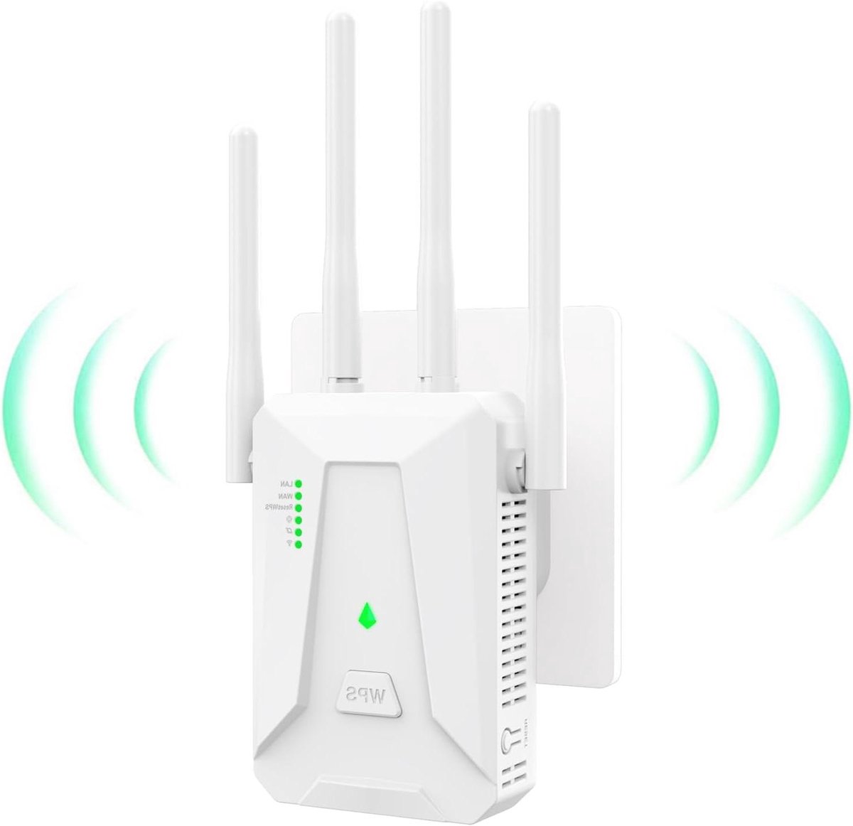 Wifi Versterker - Netwerk Repeater - Signaal Uitbreiden - Vier Antennes - 300 Mbps Snelheid - Wit