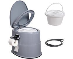DIMICO - Draagbaar Chemisch Toilet Camping - Porta Potti - Afneembare 5L binnenemmer - 136KG - Met Toiletrol- en telefoonhouder