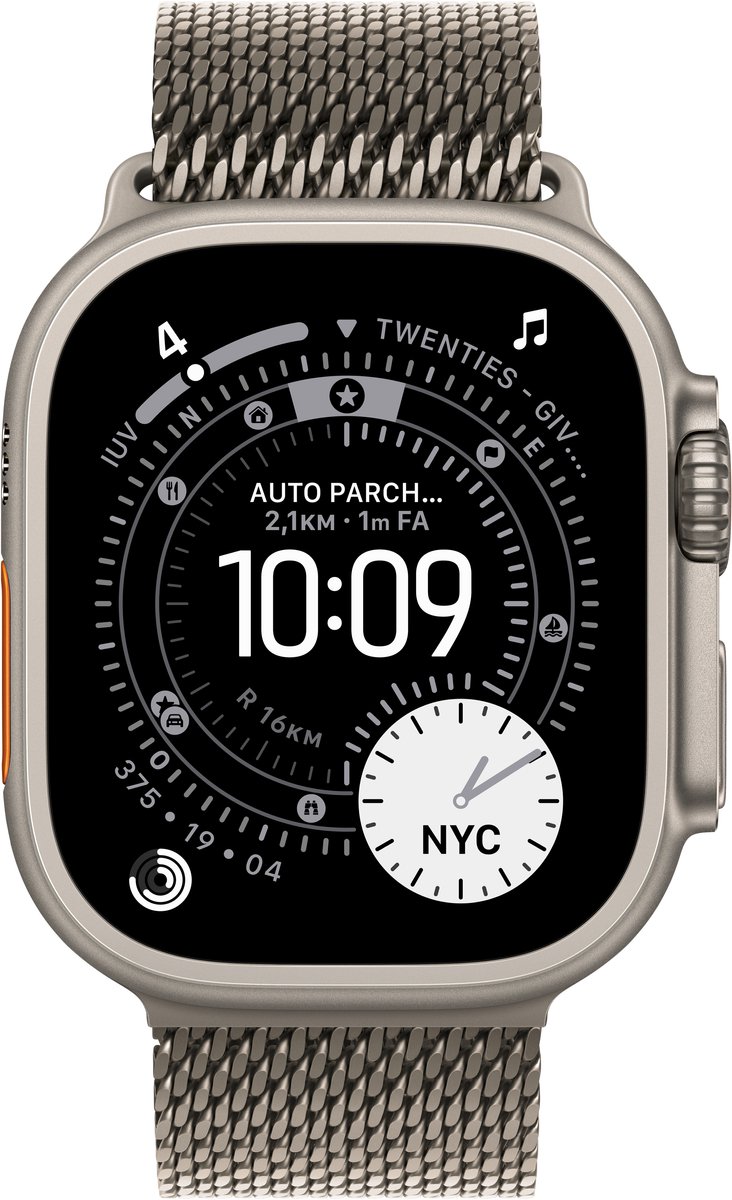 Apple MGHQ4ZM/A slimme draagbare accessoire Band Natuurlijk Titanium - Large - 49mm