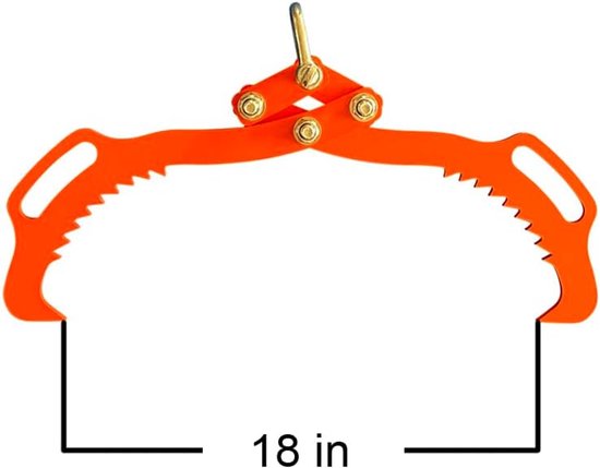 Houtklauw Tang - Boomstam Grijper - Log Slepen - Dubbele Gekartelde Klauwen - 45.7 cm Opening — afbeelding 4