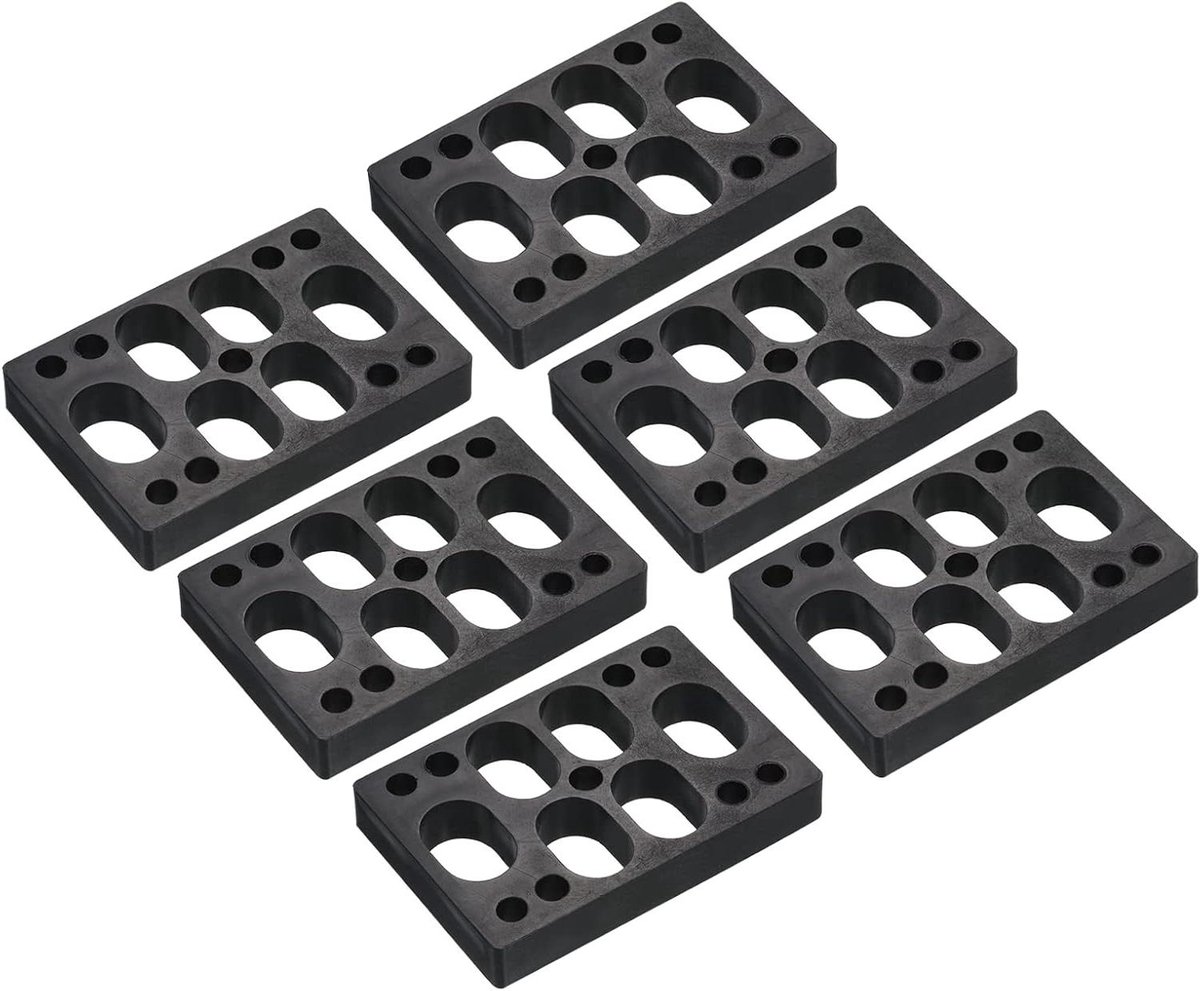 PATIKIL 12mm Skateboard Riser Pads 4 Pack Plastic Longboard Riser Pads Hoekige Wedge Shock Pads voor Skateboard Truck
