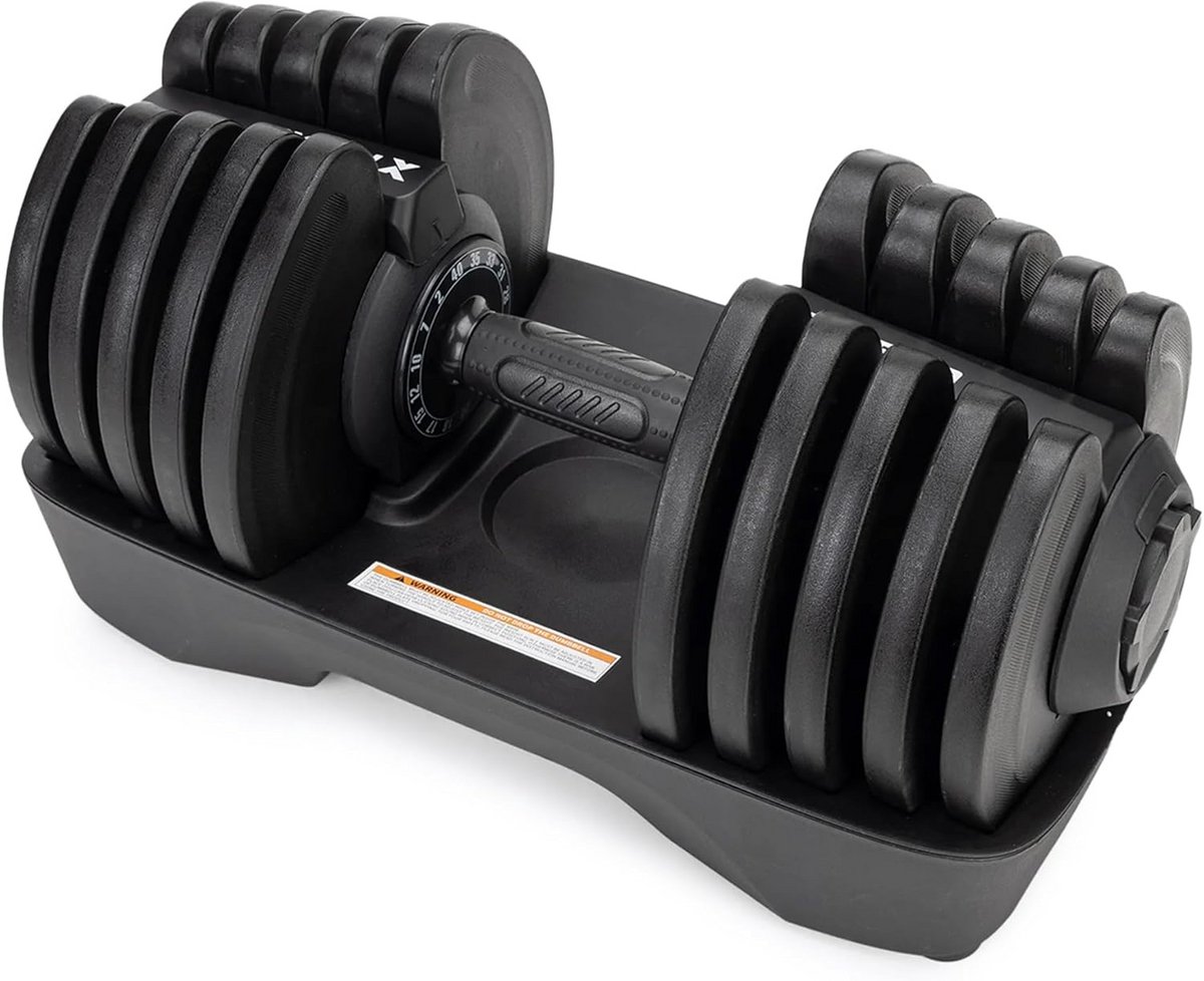 Verstelbare halter - Fitness gewicht - Thuis trainen - Snelle gewichtsinstelling - Tot 40 kg - Zwart