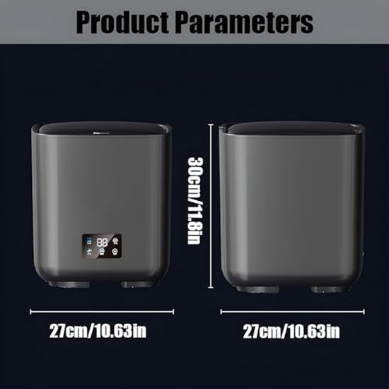Mini Wasautomaat - Compacte Wasmachine - Thuisgebruik - Volautomatisch Wassen Drogen - 10 Liter Capaciteit - Wit — afbeelding 5