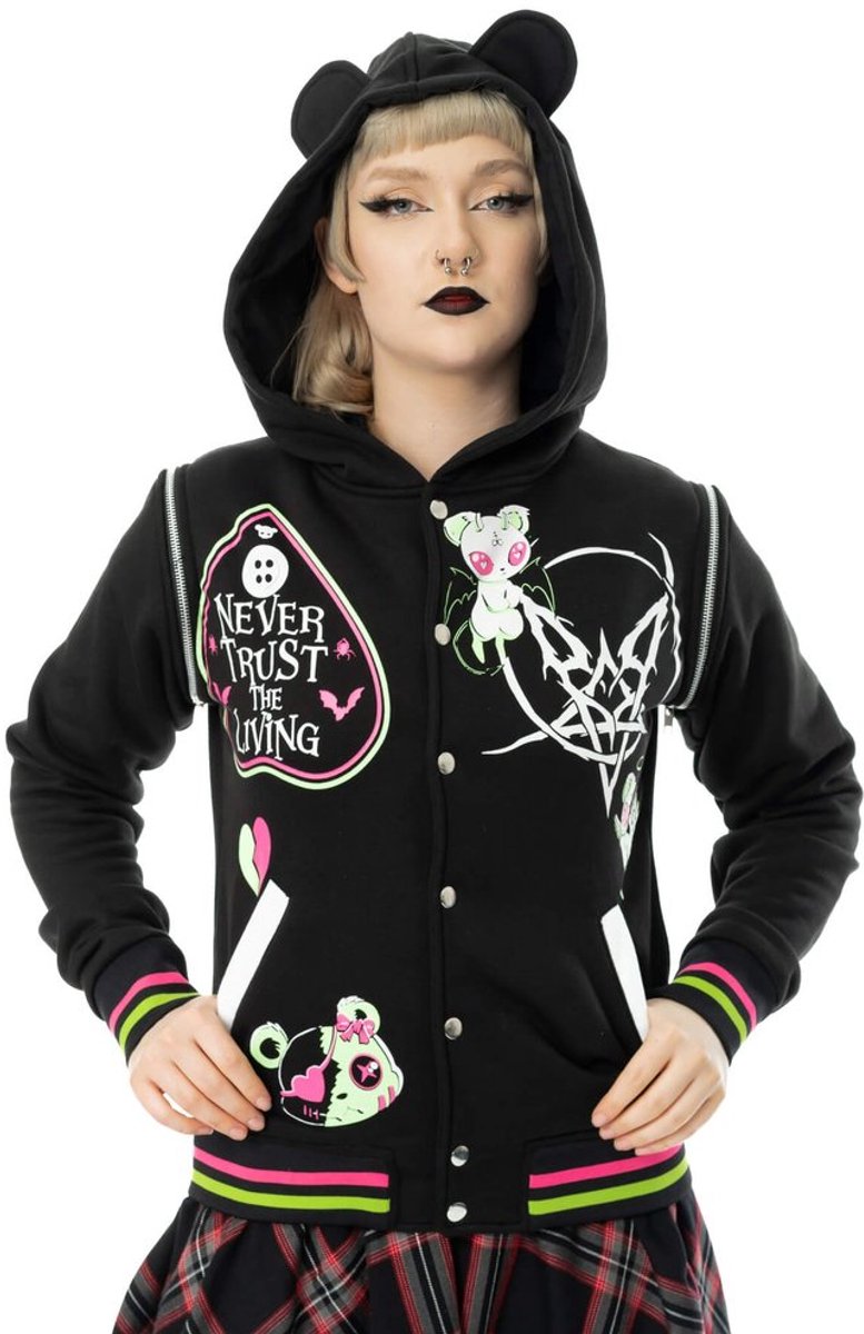 Heartless - Hex Bear Varsity Varsity jacket - L - Zwart