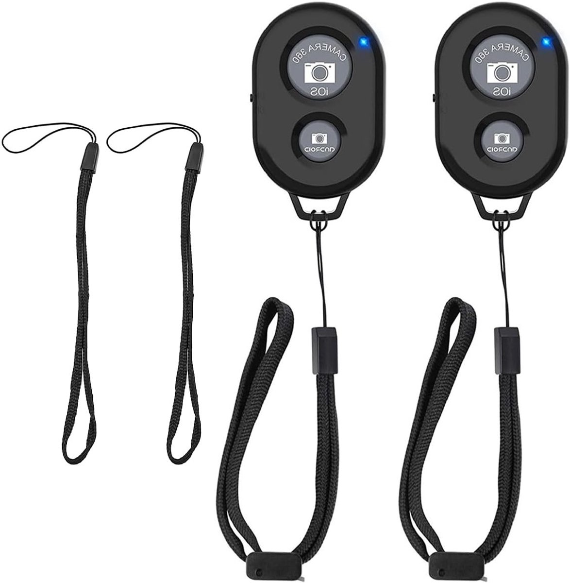 Draadloze Camera Afstandsbediening - Bluetooth Sluiter voor iOS en Android Smartphones, Perfect voor Fotografie en Vlogs (Set van 2)