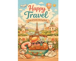 Happy Travels: Coloring Book for Adults and Teens Featuring Travel Fun with Easy and Simple Designs for Relaxation