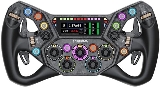 MOZA KS Pro Steering Wheel - 300 mm GT/Formule Sim Racing Stuur met HD Display en Dual Clutch Paddles - PC van Moza — afbeelding 3