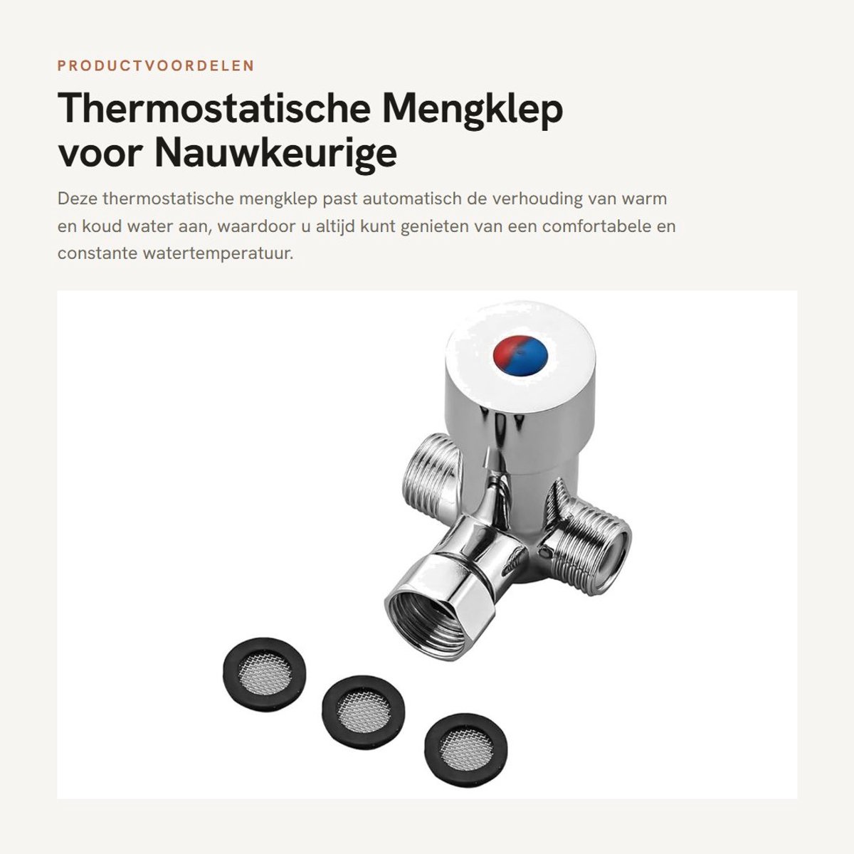 Dailygoods - Thermostatische Mengklep voor Nauwkeurige Watertemperatuur