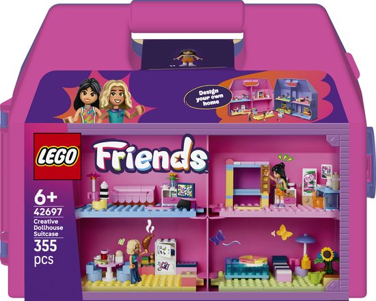 LEGO Friends Creatieve Poppenhuiskoffer Poppenhuis met Poppetjes Speelgoed voor Kinderen 42697