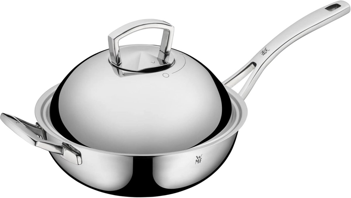 Meerlaagse Wok - Roerbakpan Inductie - Snel Roerbakken - Ovenbestendig Koude Greep - 28 cm - Multi