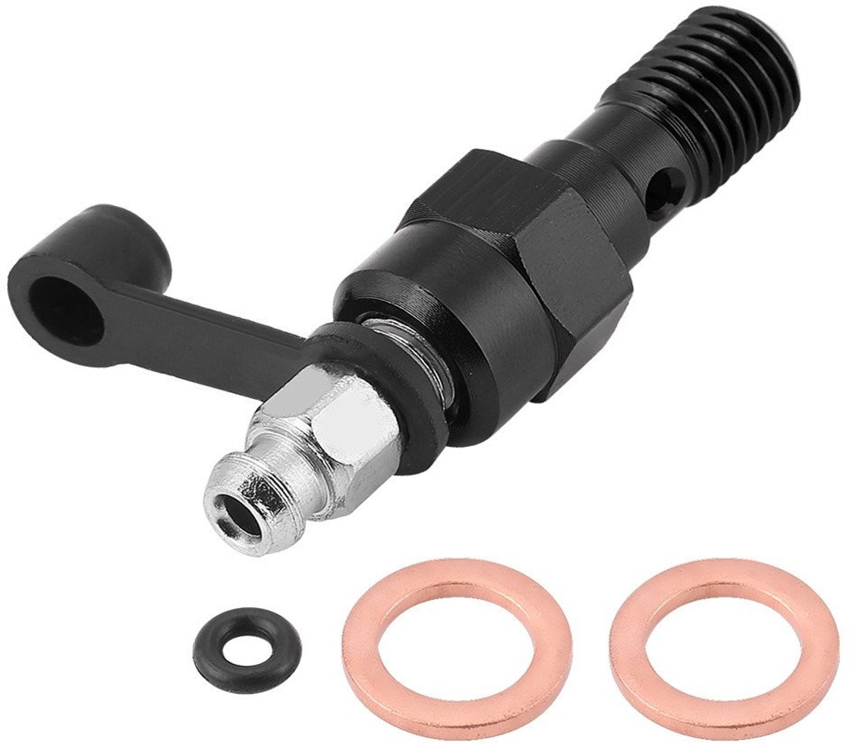 Byshayne- Bloedschroef Aluminium - M10x1.0mm - Universeel - Remklauw - Stofkap - Roestbestendig - 1 Stuk - Remnippel