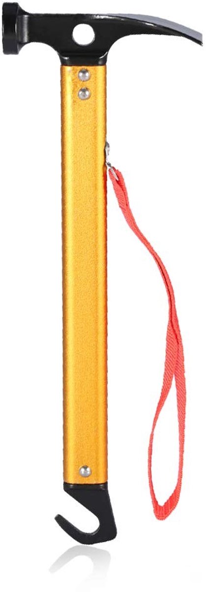 Dailygoods- Tenthamer Aluminium Legering - Schokbestendig - Lichtgewicht - Voor Camping - Met Koord - 30,5 x 11 cm