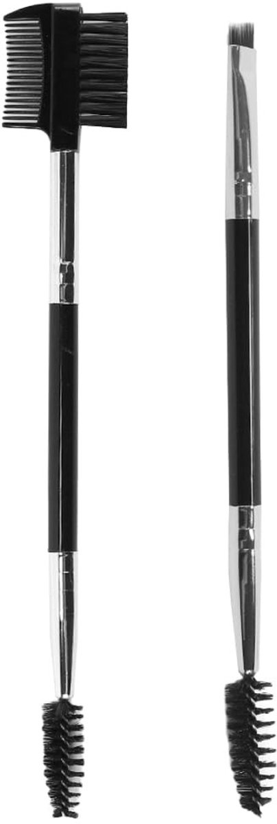 Dailygoods- Wenkbrauwborstel Dubbelzijdig - Wimperkam - Wimperborstel - Make-uptool - Ergonomisch Handvat - Lichtgewicht en Duurzaam