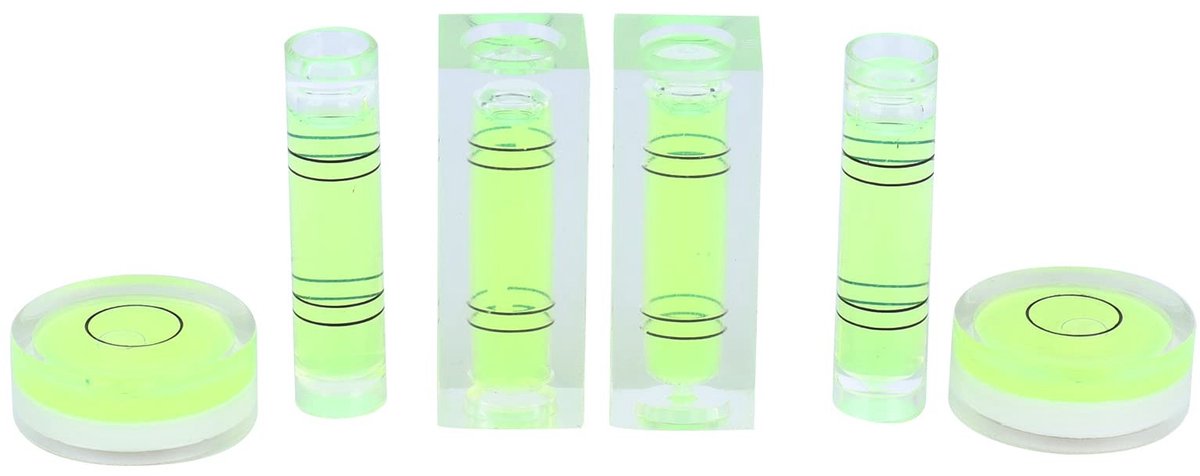 Dailygoods- Waterpas Hoge Precisie - Mini Waterpas - Nivelleerhulpmiddel - Bevestigingsniveau - Duidelijk Afleesbaar - Groene Kleur met Zwarte Lijnen - Nivelleer