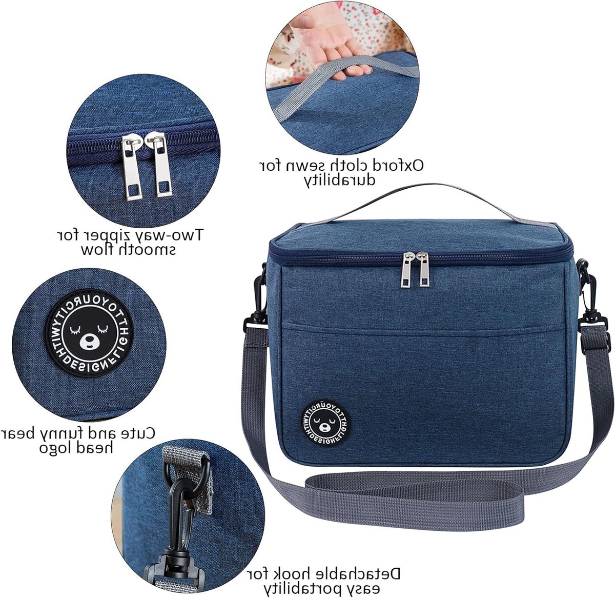 Isolerende Koeltas voor Lunch en Picknick, Vouwbare en Herbruikbare Tas met Hoge Capaciteit, Ideaal voor Reizen en Barbecues