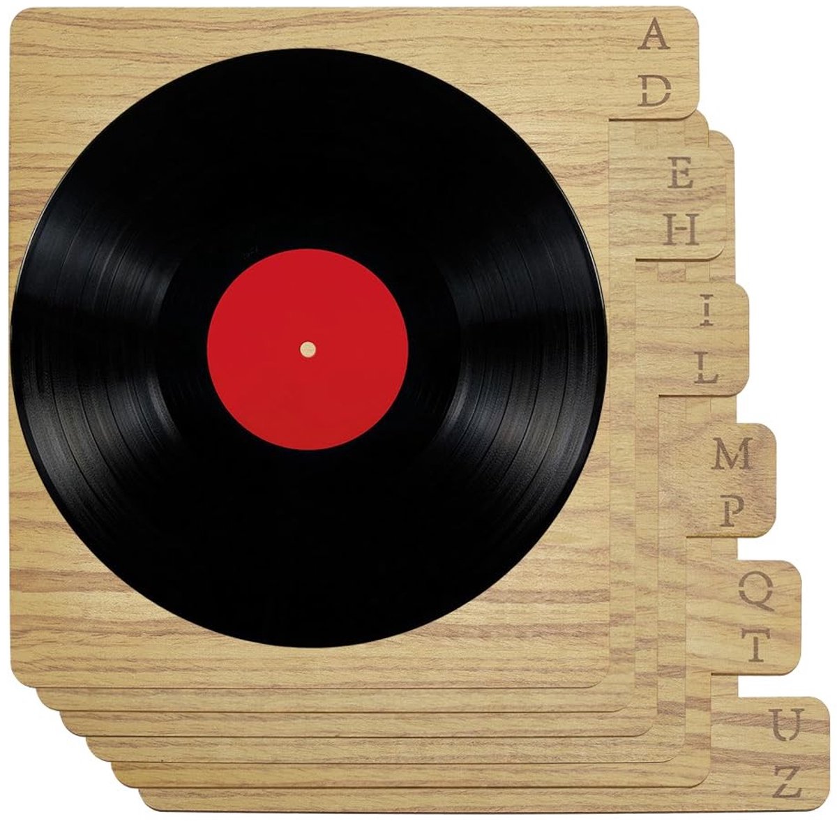 LAUZY- Alfabetische Scheider 30 x 30 cm - Opbergdoos - CD/DVD - Boekenkast - Opslag - Pale Goldenrod