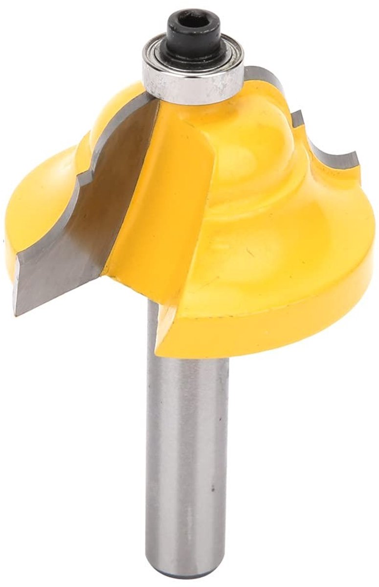 BRENZOOS- Frees Houtbewerking Dubbele Romeinse Ogee - Routerbit 8 Mm Schacht - Hardmetaal - 2 Fluiten - Hittebestendig - 55/61 Mm Lengte