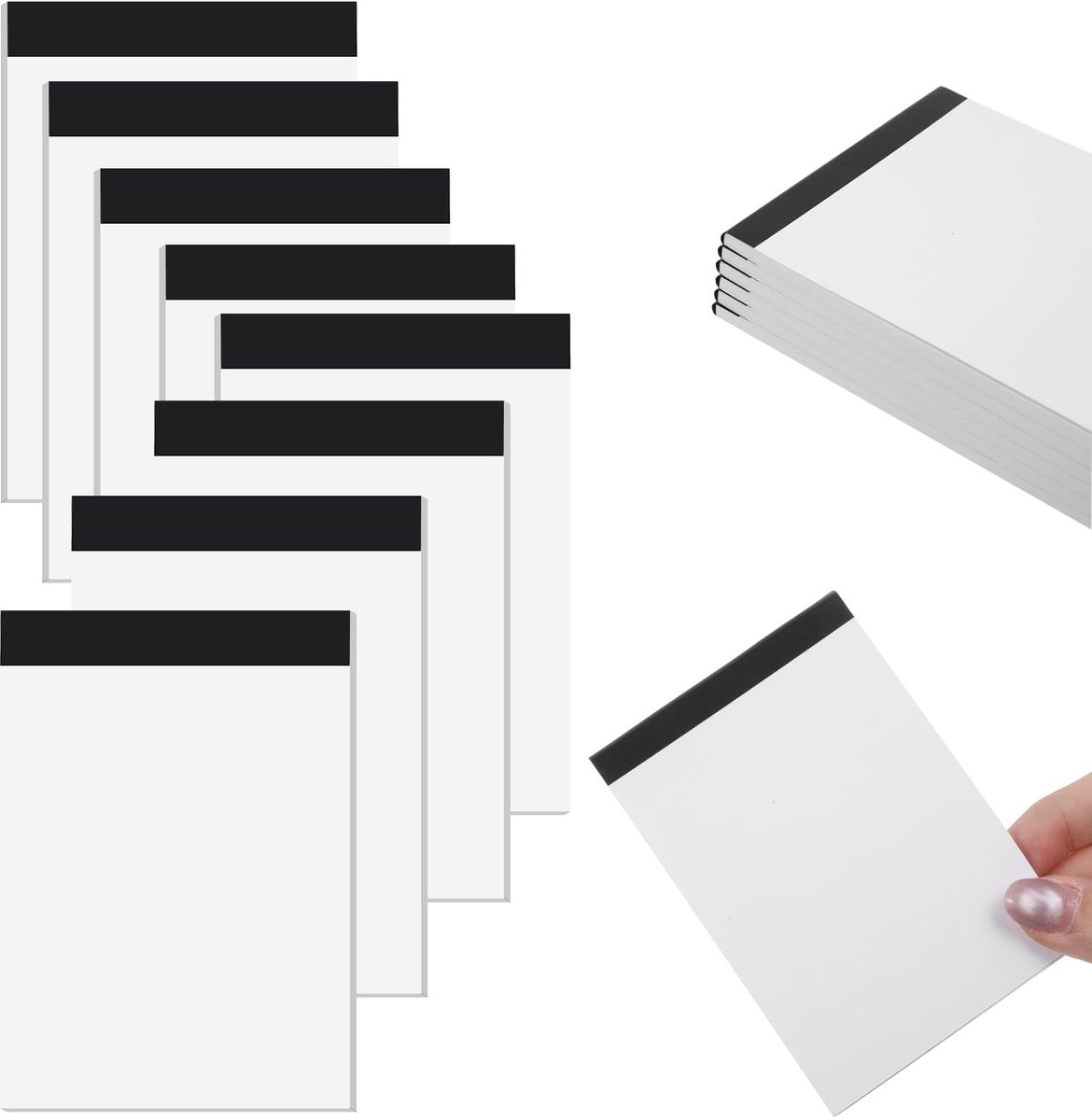 SOUQONE - Notitieblok A7 Set van 8 Stuks - Blanco Mini Scheurblokken voor Kantoor en School