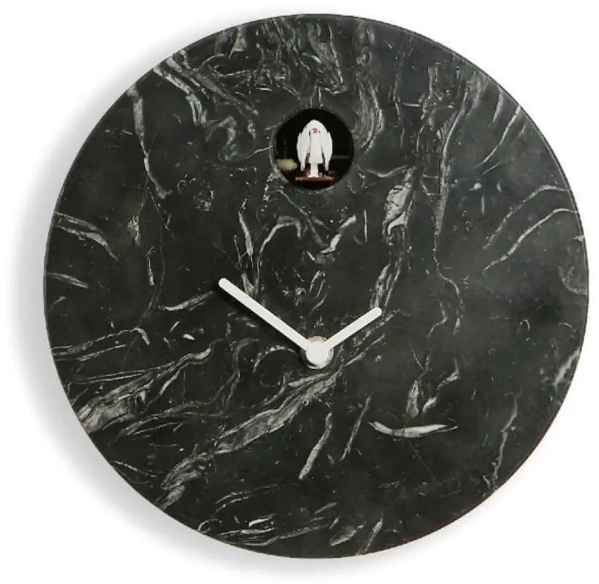 Diamantini Domeniconi Cioni koekoeksklok in marmer - Marquina zwart marmer Dia 284 wandklok / koekkoek / met lichtsensor / met 3 geluidsniveau's / marmeren voorkant / Italiaans Design