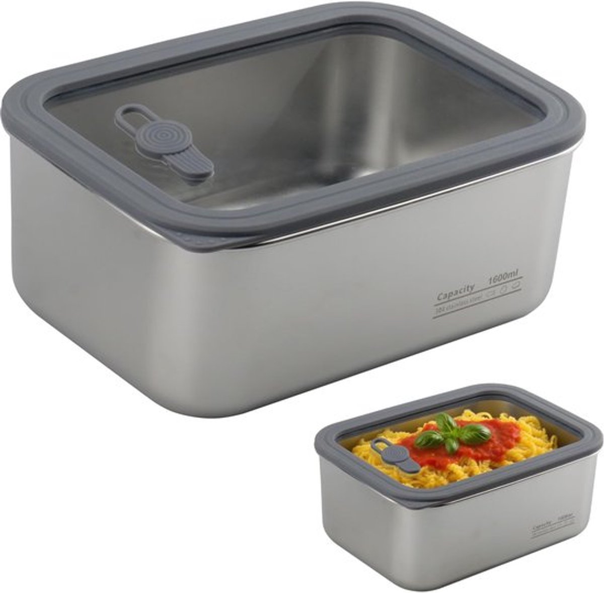 Allecto - 1600 ml Opslagcontainers - Airtight - Modern - Koelkast