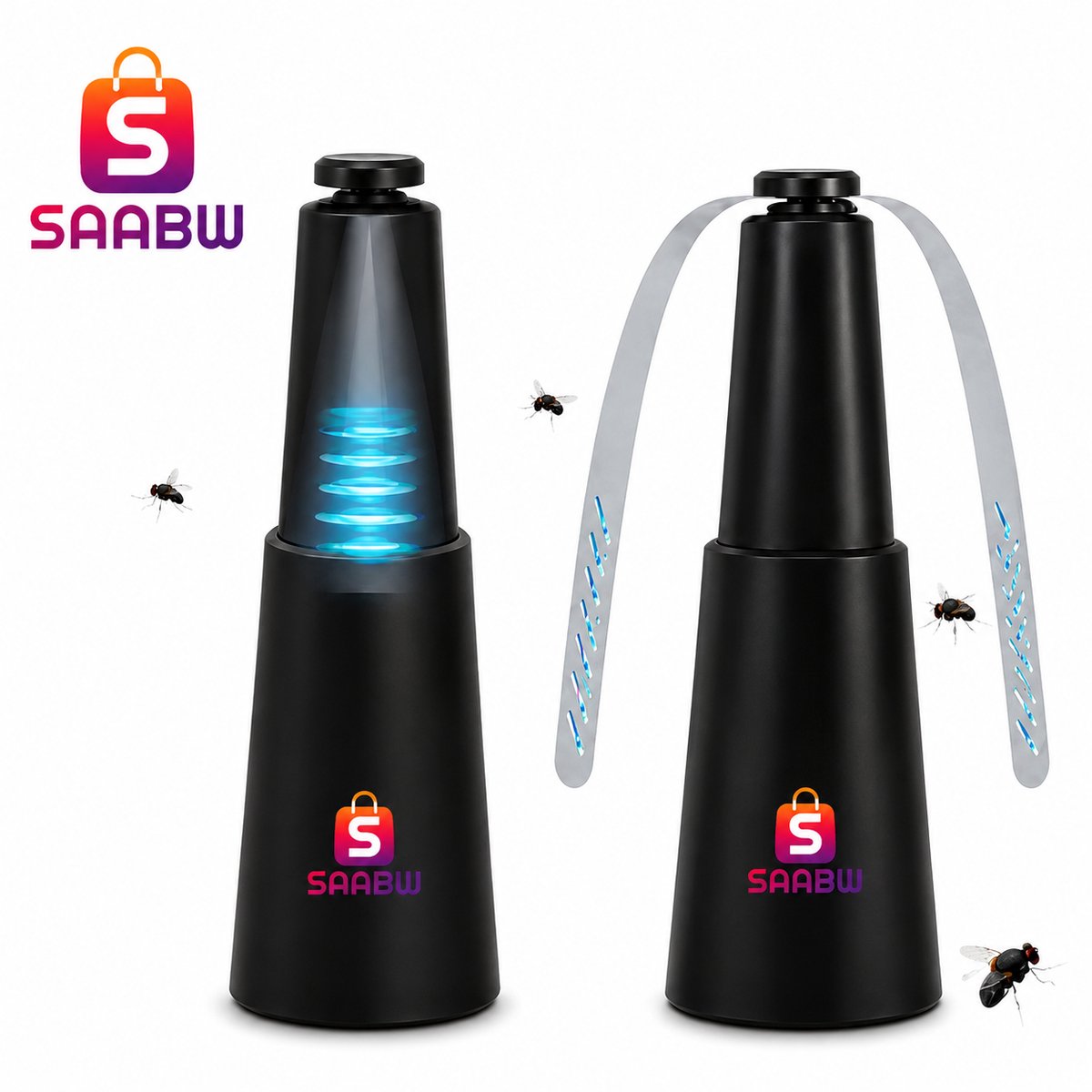 Opvouwbare Vliegenverjager – Tafelventilator tegen Vliegen en Insecten – Chemievrij – Batterijgevoed – Zwart – vliegenverjager– insectenverjager – tafelventilator vliegen – insectenbestrijding – vliegenbeschermer – batterij vliegenverjager – 83025