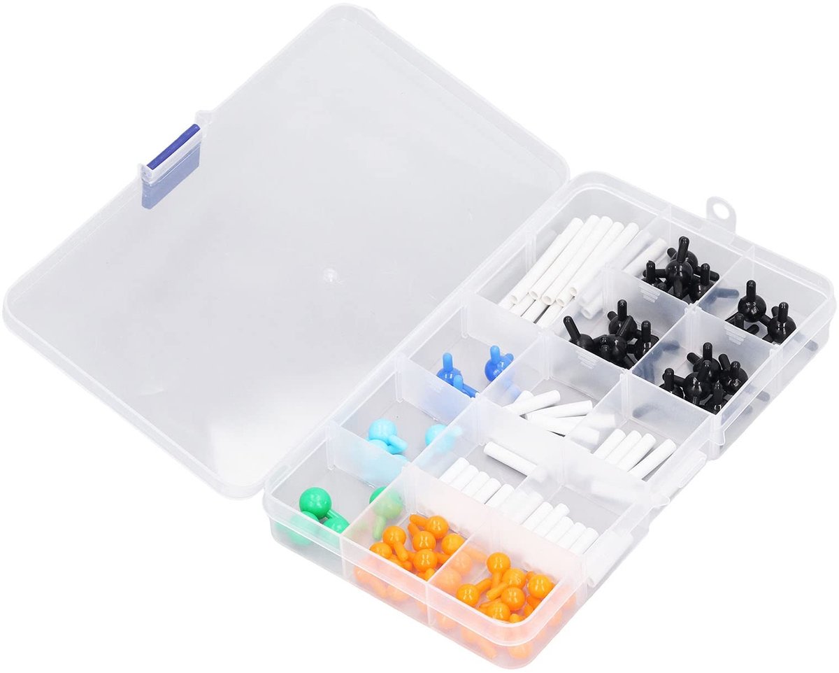 Dailygoods- Structuurmodel Levendige Kleuren - Educatieve Set - Moleculaire Modelkit - Chemische Structuren - Bouwmodellen - Veilig en Duurzaam