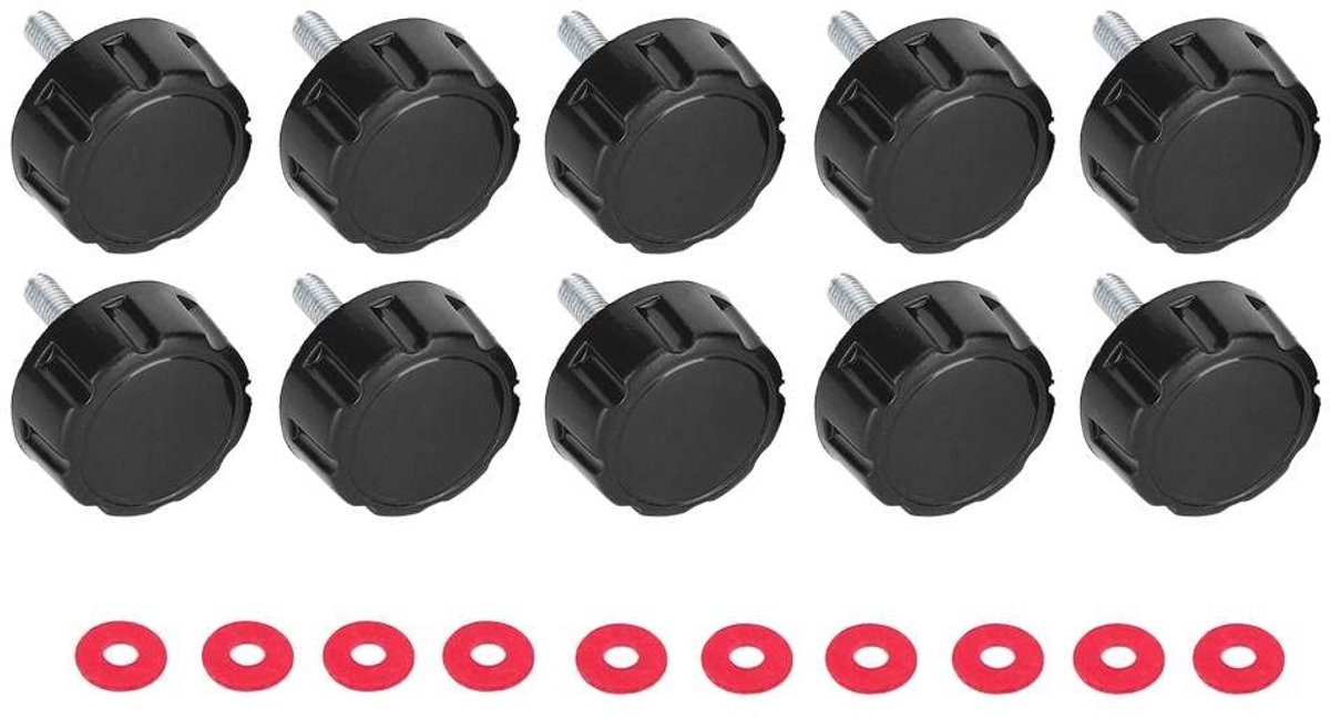 Dailygoods- Visgreep Schroeven 10 Stuks - Schroefdophoezen - Afdichtingen - Duurzaam - Corrosiebestendig - Hoogwaardig Materiaal - Visrol