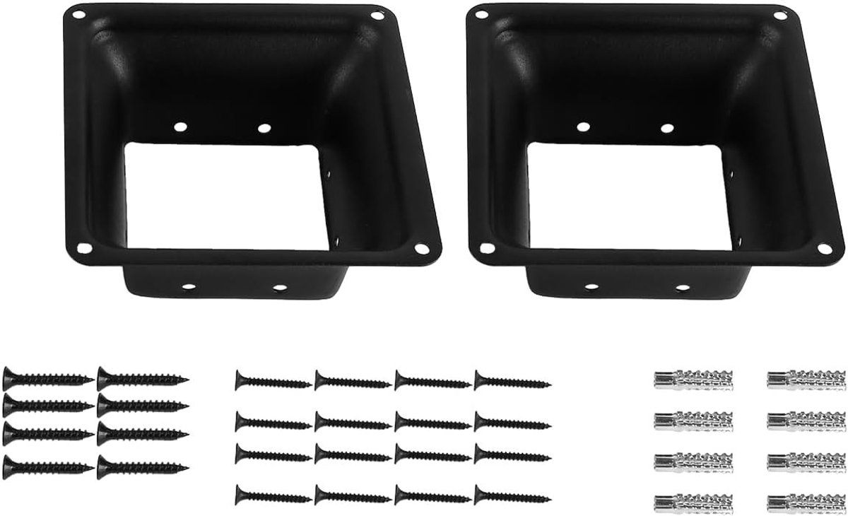 Set van 2 roestbestendige ijzeren voetverbindingen voor 4x4 houten palen, stevig en duurzaam
