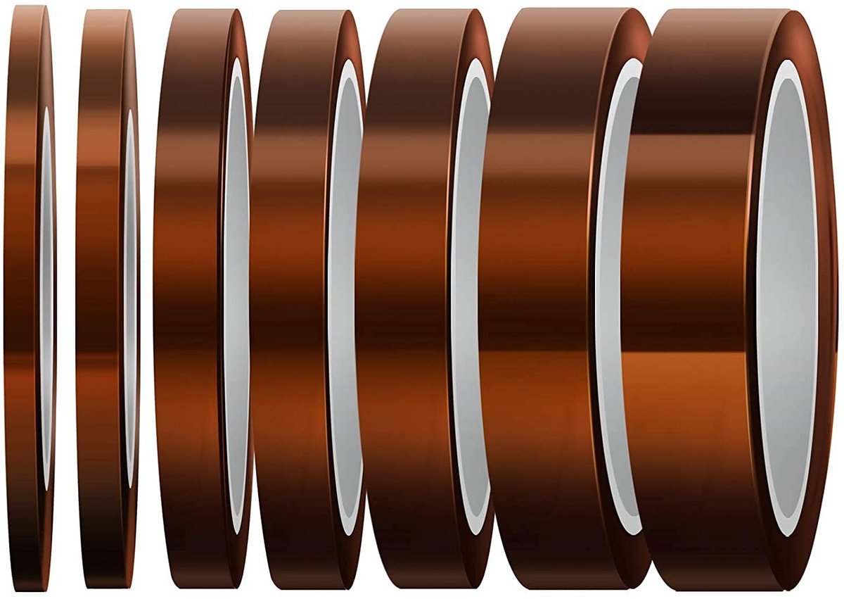 Dailygoods - Sublimatie tape - Heat resistant tape - Hoge temperatuur - Voor sublimatie printing - Isolatie tape - 7 rollen
