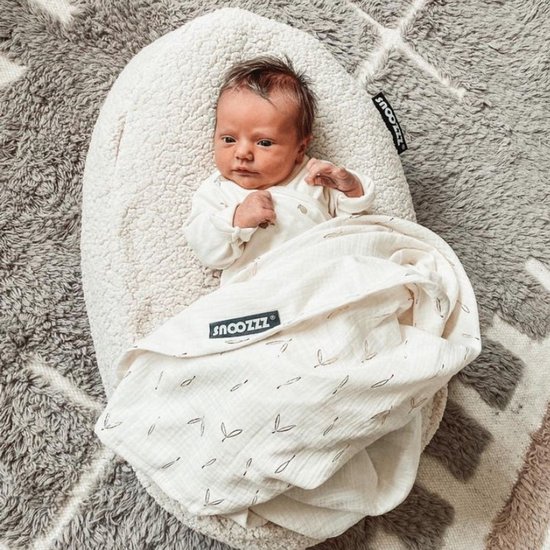 Snoozzz Hydrofiel doek XL Swaddle - de beste kwaliteit zachte Hydrofiel - 100% katoen - 120 x 120 cm - Champagne goud van SNOO — afbeelding 4