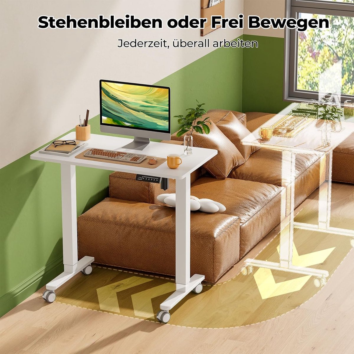 Mobili Bella FlexDesk Pro Elektrisch Zit-Sta Bureau 88 x 50 cm thumbnail 3