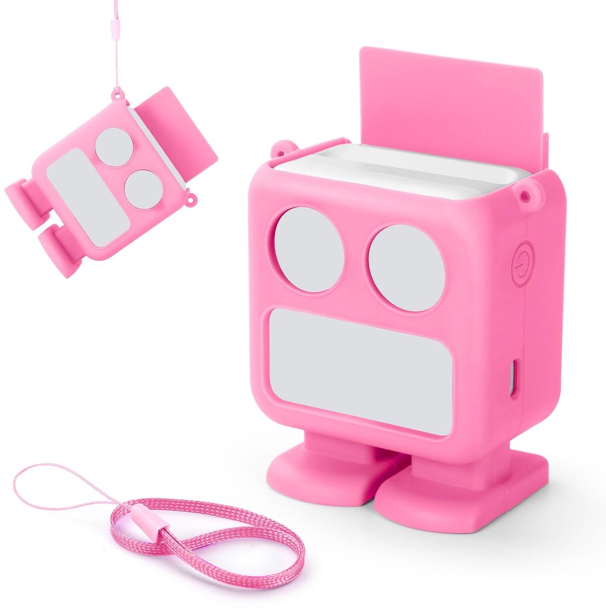 Dailygoods- Siliconen Case Beschermend - Yoto Mini - Multifunctionele Hoes - Kaartsleuf - Draagbaar Hand Touw - Lichtgewicht Silicone - Telefoonhoes