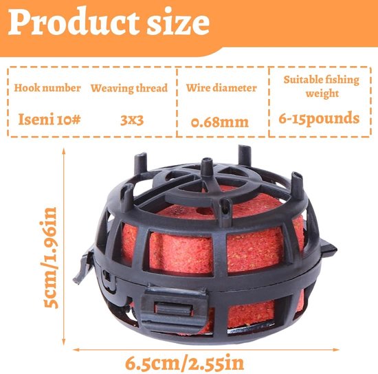 Dailygoods- Vishaak Omnidirectioneel Design - 360° Zwenkapparaat - Allround Lokstof - Weerhaken - Aaskooi - Snelle Inrijging - Vishaakset van Dailygoods — afbeelding 2