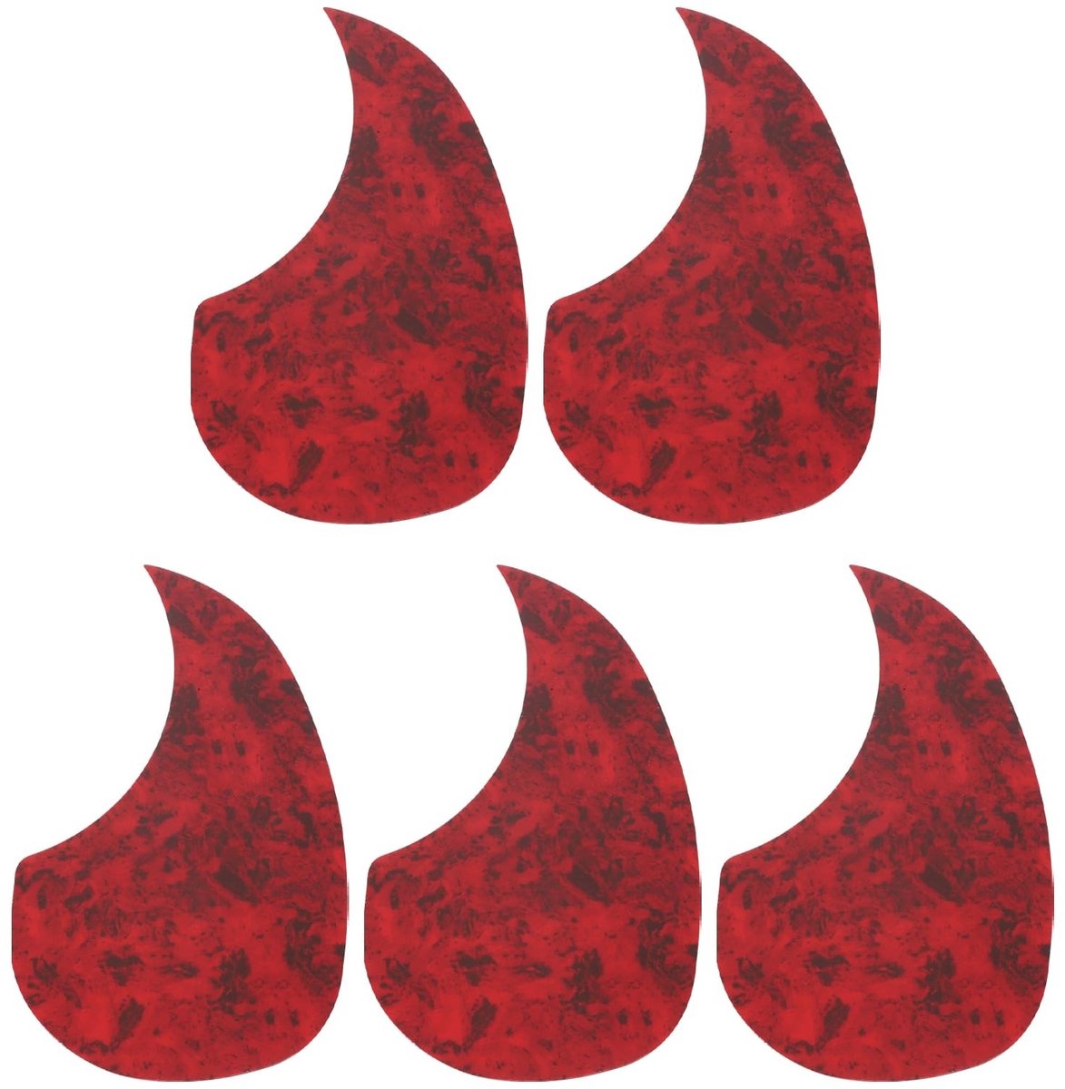 Dailygoods - Akoestische gitaarslagplank - Gitaarbeschermplaat - Bescherming tegen krassen - Rood - Parelmoer - Zelfklevend - Geschikt voor 38 inch -...