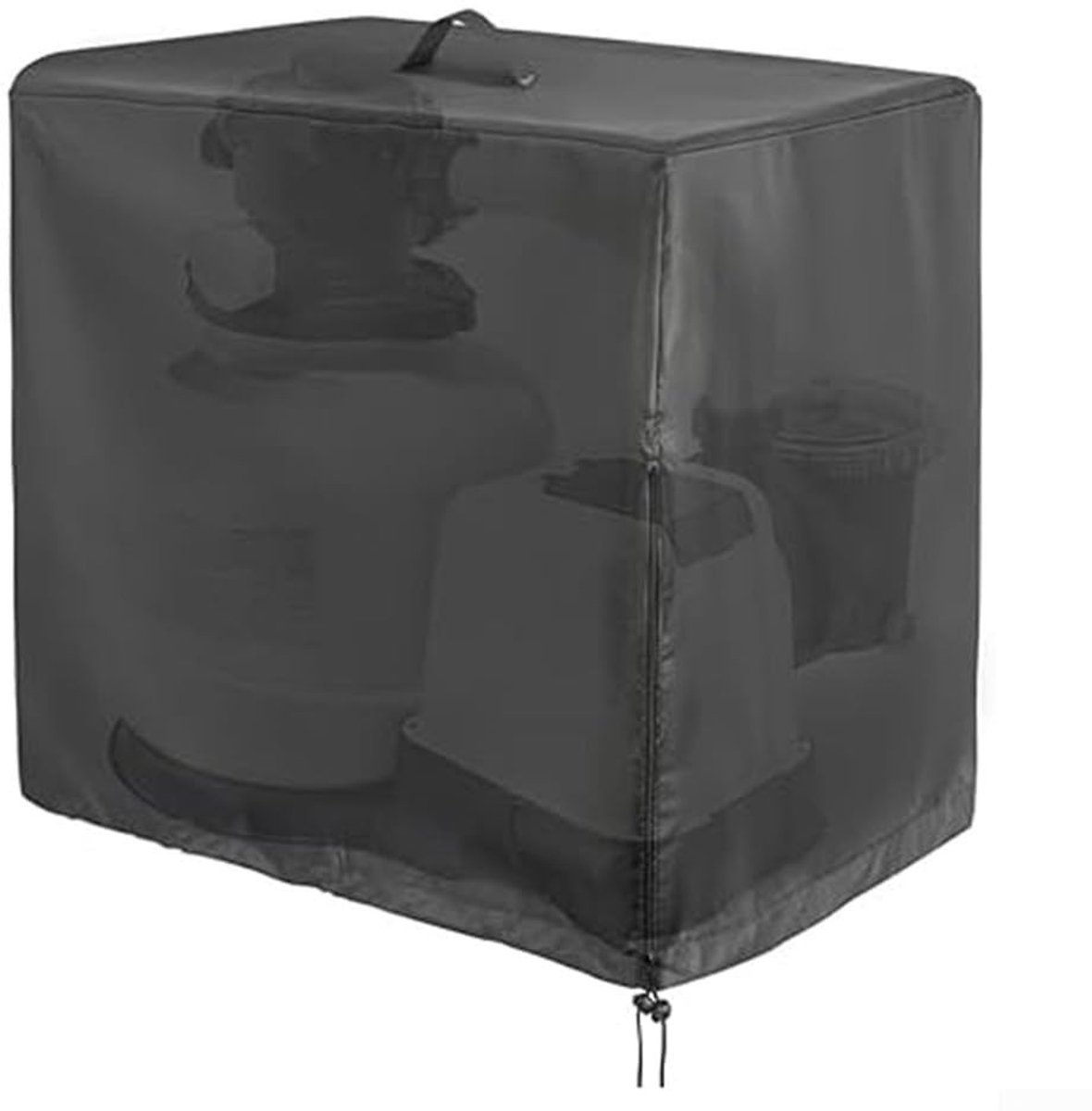 Dailygoods- Zwembad Zandfilter Cover Waterdicht - Oxford Doek - Afdekking 84 x 61 x 86 cm - Zandfilterpomp - Bescherming - Ritssluiting - Zwembadpomphoes