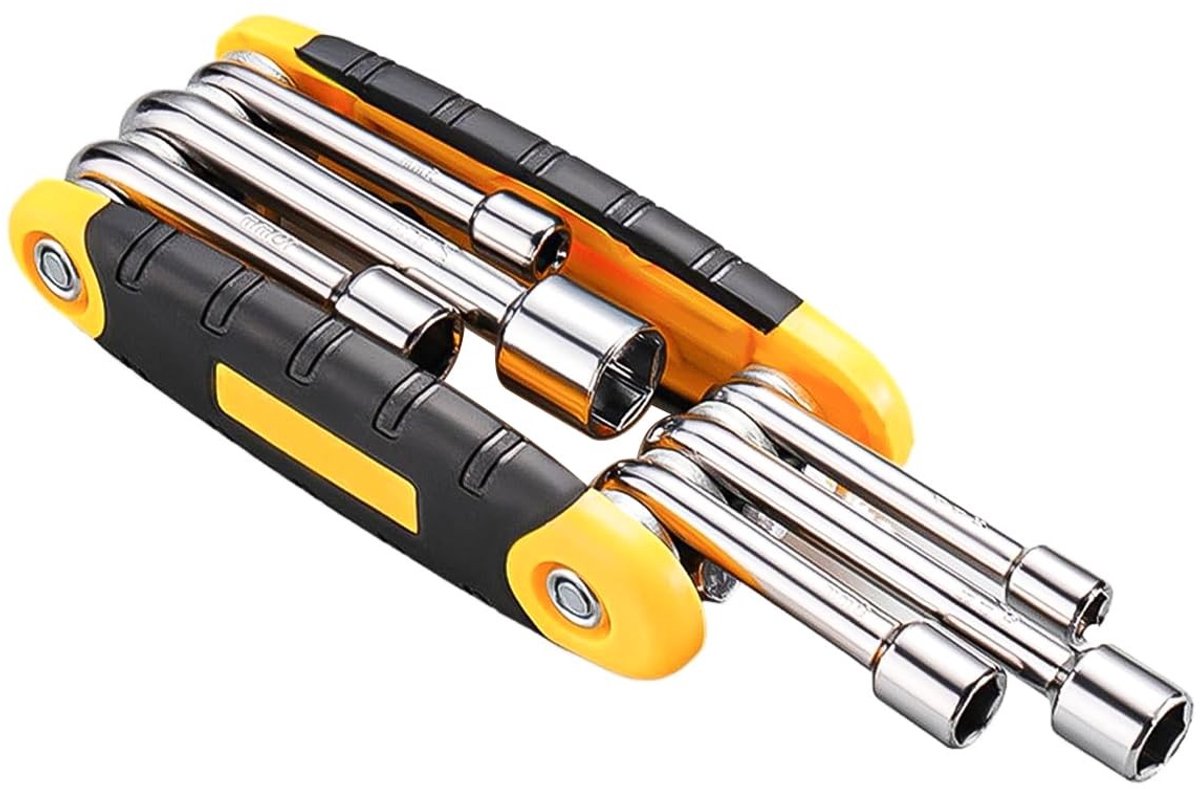 Dailygoods- Inbussleutelset Ergonomische Grip - Opvouwbaar - Schroevendraaierset - Moersleutel Set - Fietsreparatieset - Autoreparatie Gereedschap - Moersleutelset