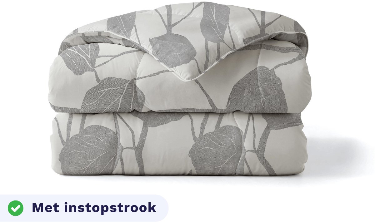 Zelesta Pure Design Spring Buds 140x200 - Katoenen dekbed zonder overtrek - Met instopstrook - Wasbaar dekbed - Hoesloos dekbed - 2 in 1 Dekbed met vaste overtrekPure Design