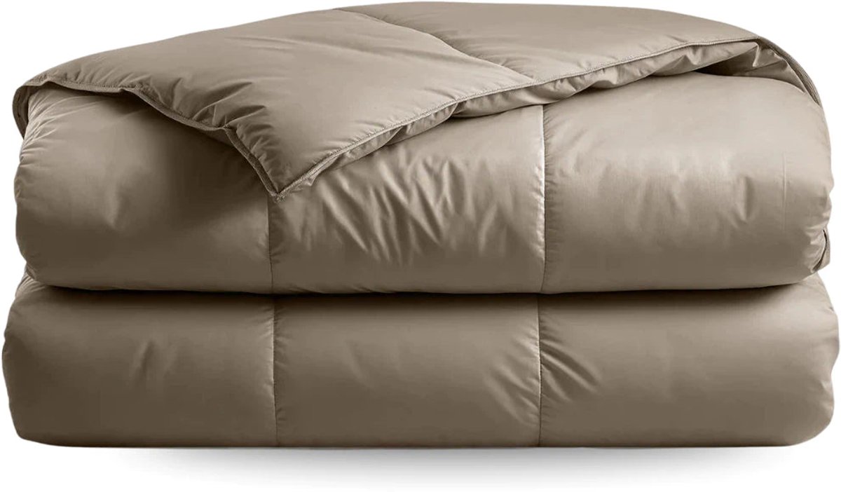 Zelesta Deluxe Uni Satijnkatoen Zomerdekbed - Walnootbruin 200x200cm