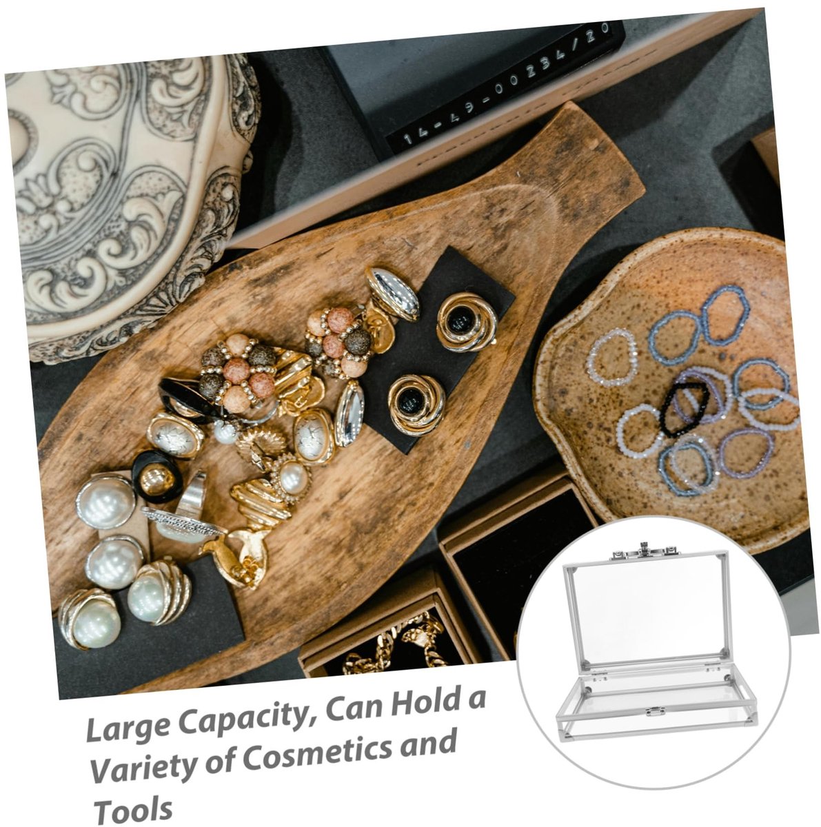 Dailygoods- Cosmeticakoffer met afsluitbaar mechanisme - Opbergdoos - Make-up koffer - Sieradenvitrine - Draagbare medicijnkast - Ruime binnenruimte - Opbergkoffer