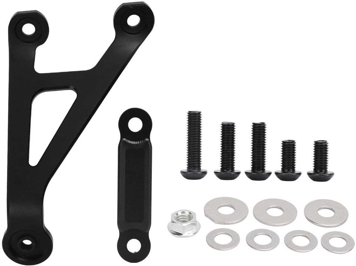Dailygoods- Uitlaatbeugelhouder veilige montage - CNC-aluminium - Trillingsdemping - Geschikt voor Z 900 Z900 2017-2023 - Zwart - Langdurige prestaties - Uitlaatbeugel