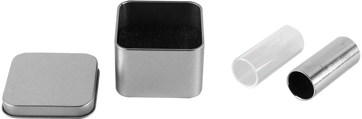 Dailygoods - Gitaarslideset met Glazen en Roestvrijstalen Slide