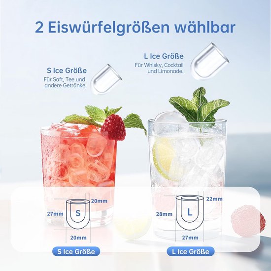 IJsblokjesmachine - IJsmaker - Snelle Koeling - Zelfreinigend Functie - 12kg Per Dag - Wit — afbeelding 4