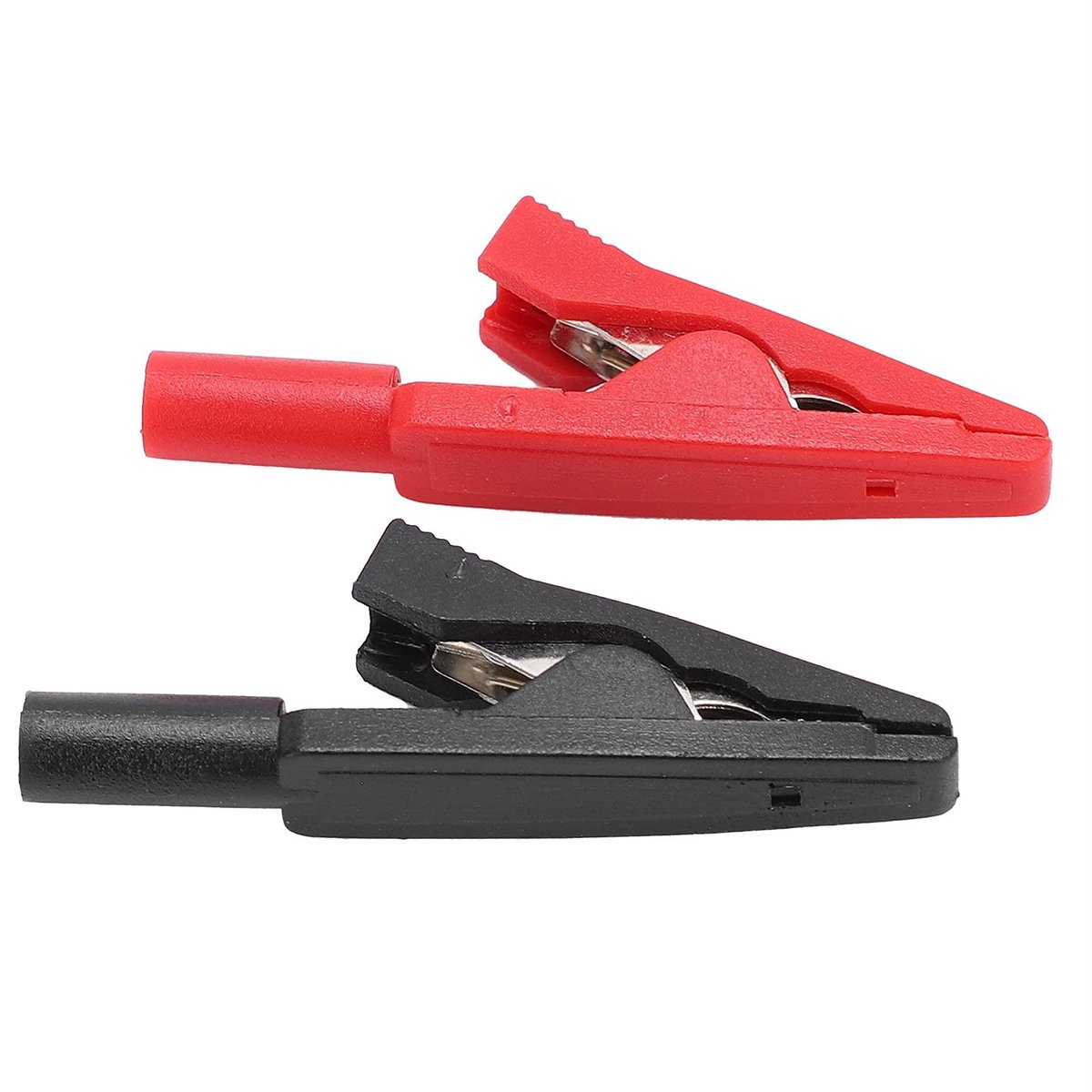 Vt products - Testklemmen - Krokodil Clips - Duurzaam en veilig - Rood en zwart - Draadbeheer - Geschikt voor elektrische testen - Geïsoleerde clips