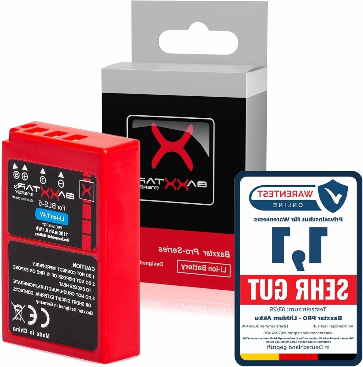 Camera Accu - Reserve Batterij - Fotograferen - Hoge Capaciteit - 1100 mAh - Zwart