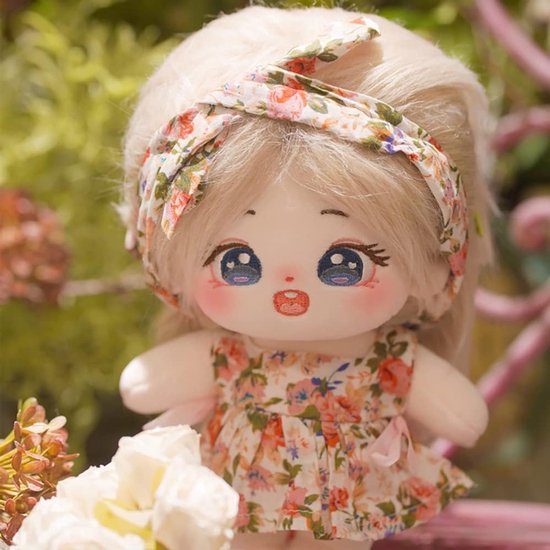 Pluche Pop Meisje - Gevuld Lichaam Pop - Verkleed Cadeau - Met Skelet Buigbaar - 20cm - Niet gespecificeerd — afbeelding 4