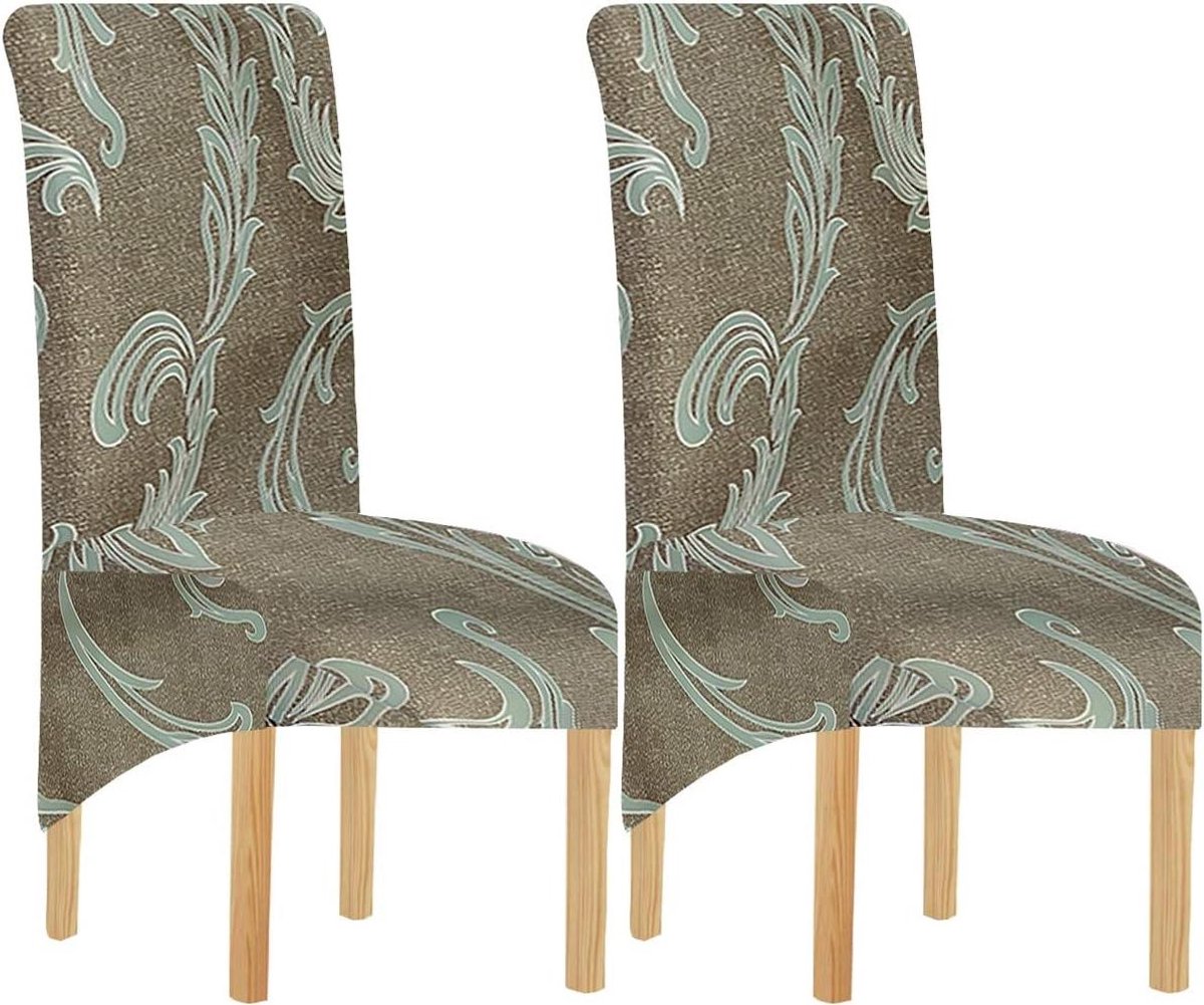 Stoelhoezen Eetkamer - Stoelbeschermers Elastisch - Bescherming Meubels - Rekbare Stof - Set van 6 - Multi-kleurig