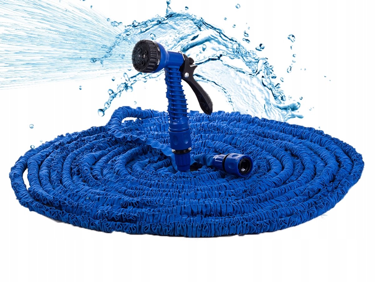 Uittrekbare Tuinslang 20-60m met 7-in-1 Spuitpistool – blauw - tuinslang gardena - Hoge Druk tuinslanghaspel - tuinslang koppelingen – Lichtgewicht & Knikvrij – 07762 – foto 8