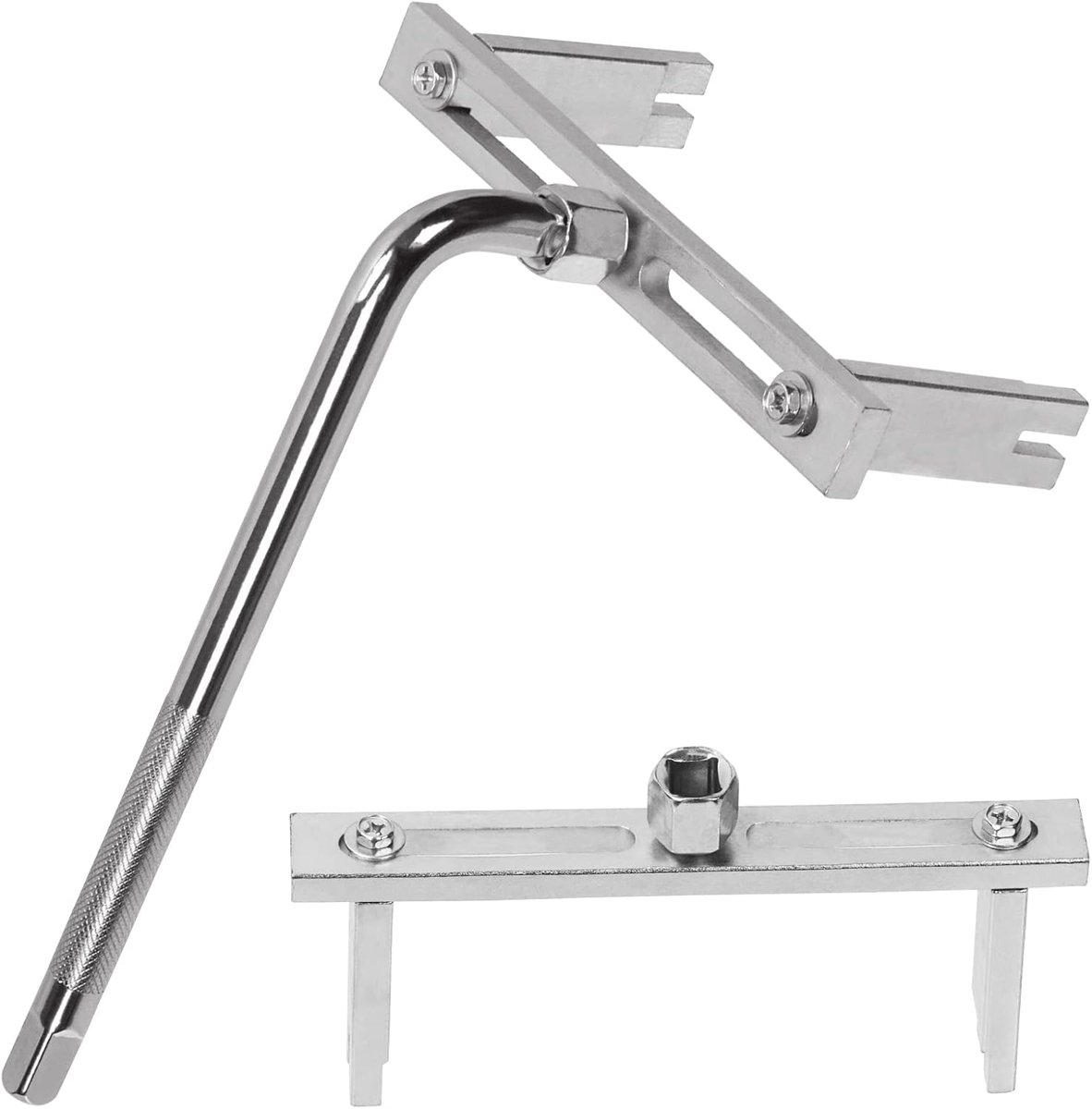 2 Piece Brandloze Brandstofpomp Verwijderingsgereedschap Set - Verwijder Brandstoftank Deksel - Brandstofpomp Module Lock Key - Verstelbare Sleutel Lock met Adapter