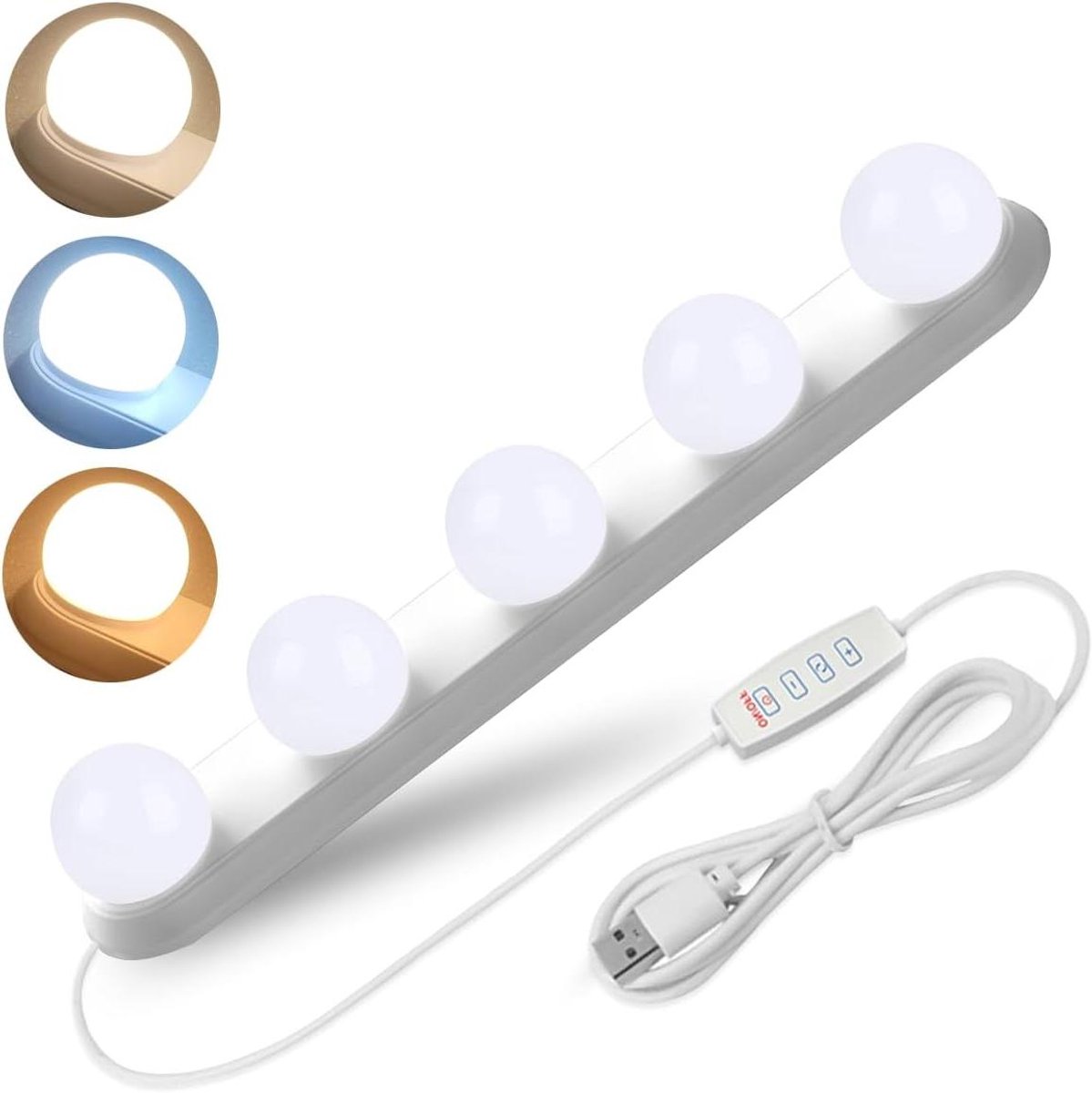 LED Make-up Spiegel Lamp - Draagbare Make-up Verlichting - Nauwkeurig Op Maken - Instelbare Kleurtemperatuur - 10 Helderheidsniveaus - Wit